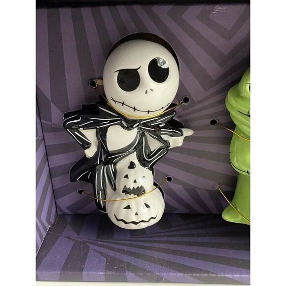 Disney Oogie Boogie And Jack Skellington Salt And Pepper Shakers Halloween NEW - Picture 2 of 9